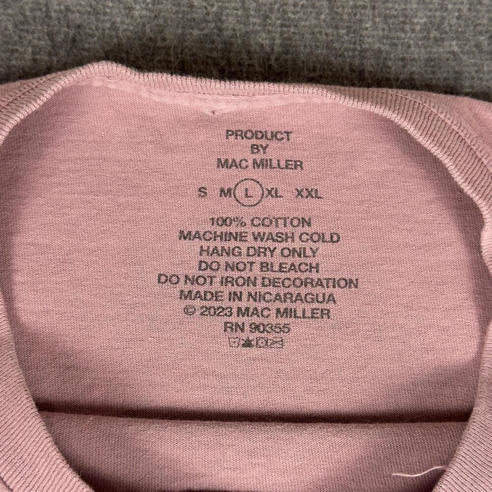 Mac Miller Shirt Mens Large Pink So Much Of This World Lyric Graphic Tee T-Shirt - Picture 3 of 8